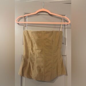 Strapless Tan Corset-Style Women’s Dress